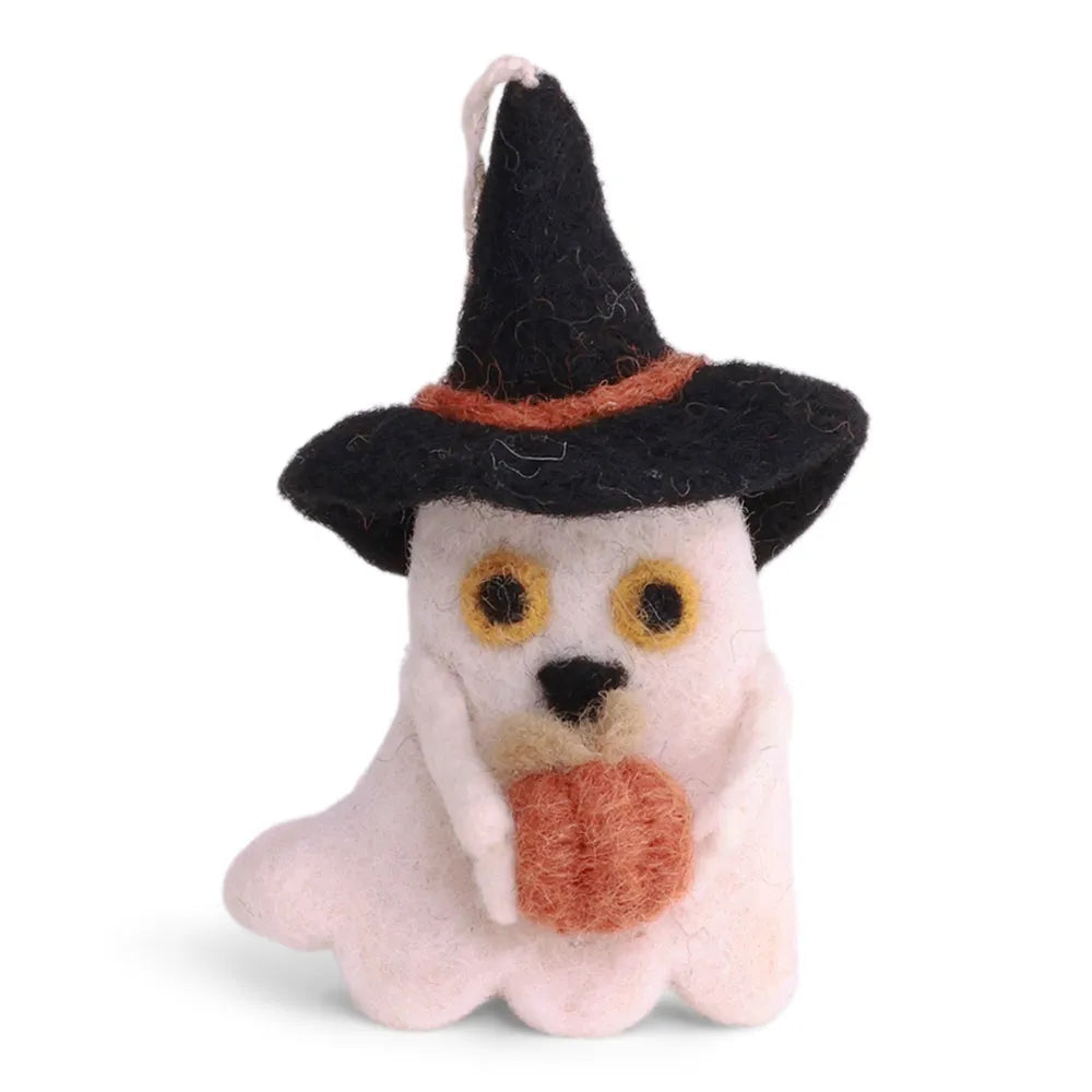 Gry &amp; Sif Halloween-Gespenst aus Filz mit Kürbis