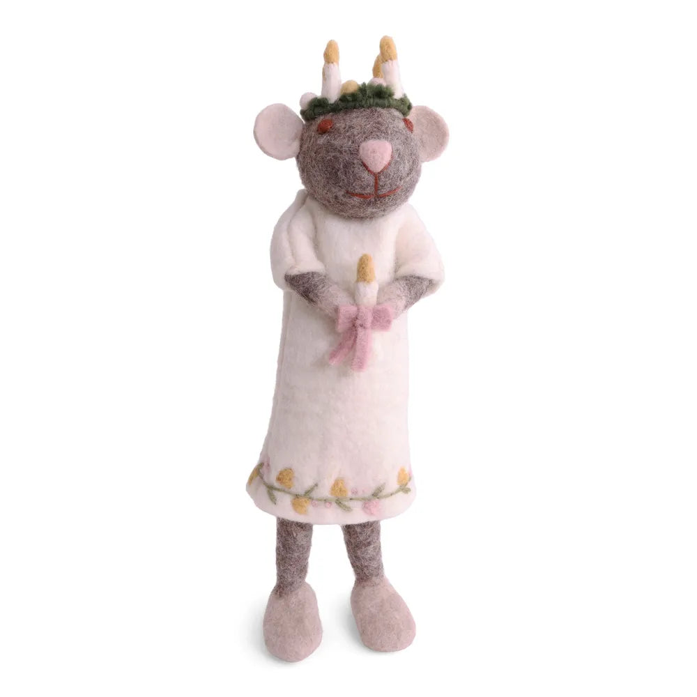 Gry & Sif Gefilzte Lucia-Maus Grau