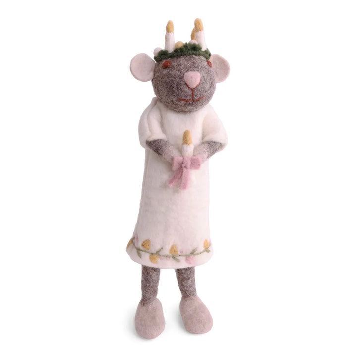 Gry &amp; Sif Gefilzte Lucia-Maus Grau