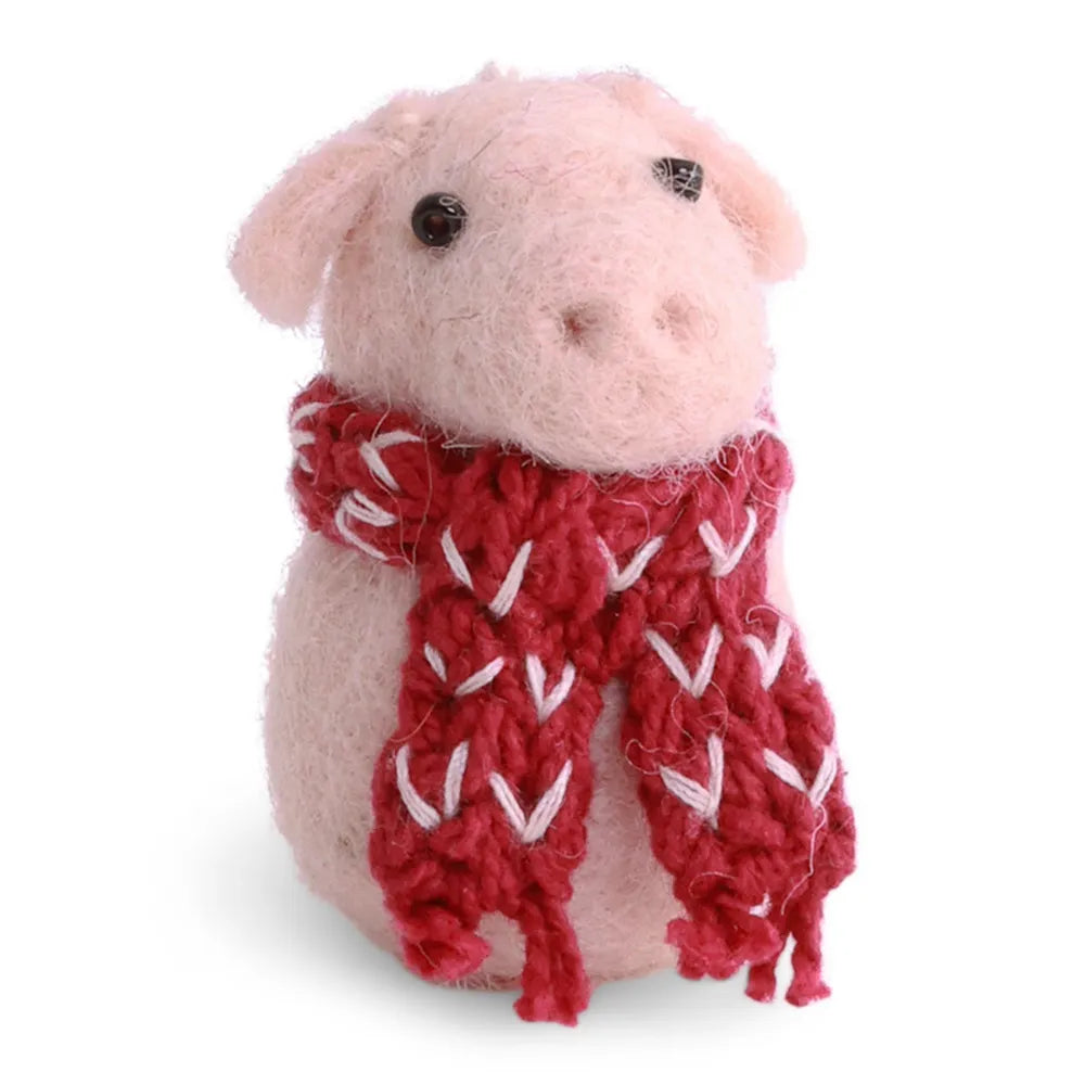 Gry & Sif Filz-Schwein mit Schal