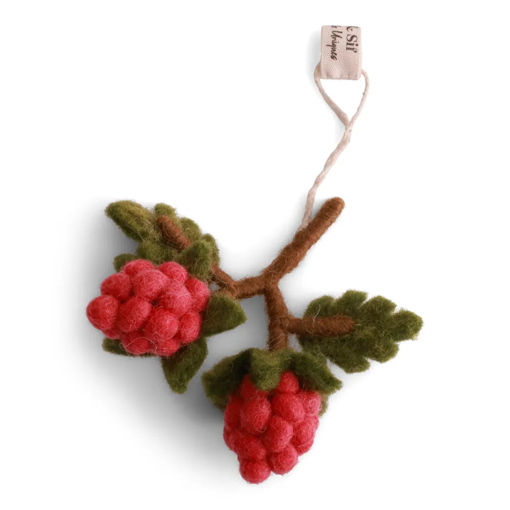 Gry &amp; Sif Himbeer-Ornament aus Filz