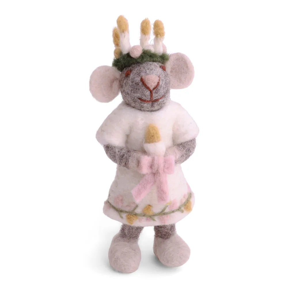 Gry &amp; Sif Kleine Filzmaus Heilige Lucia Mädchen