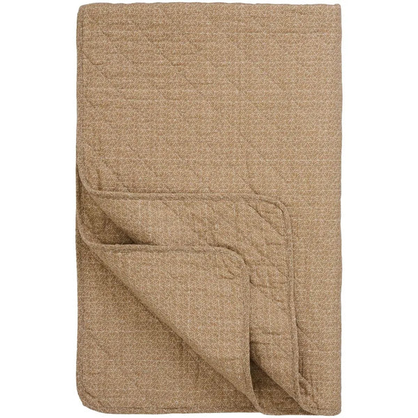 Ib Laursen - Quilt beige mit kleinen braunen Blumen