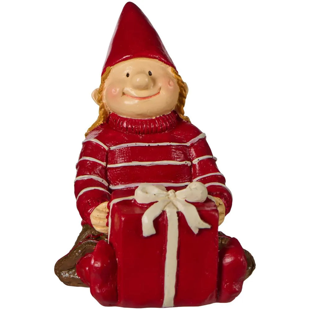 Ib Laursen Wichtel Wichtelfigur Alva Polyresin Rot