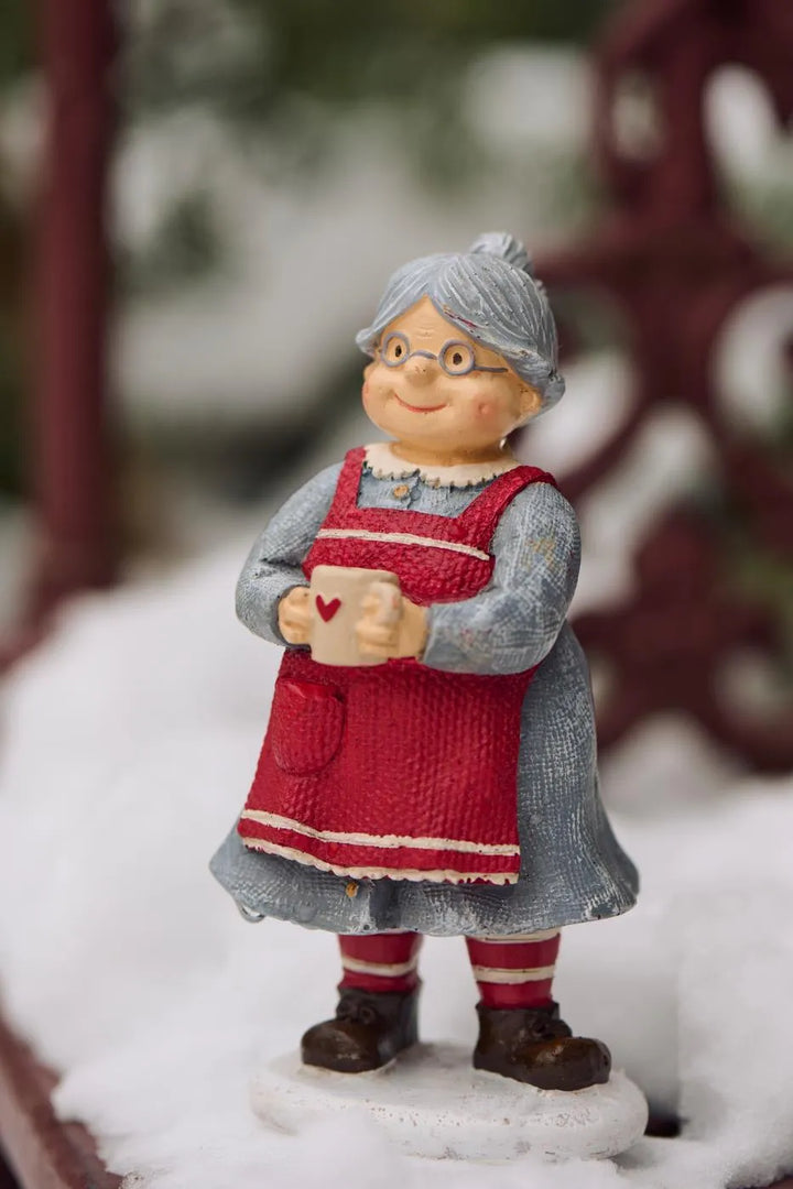 Ib Laursen Weihnachtsdeko Dekofigur Frau Polyresin