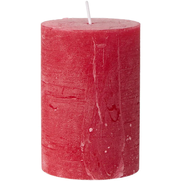 Ib Laursen Rustikale Stumpenkerze Celia Nordic Red
