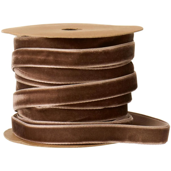 Ib Laursen Veloursband auf Spule 10 M Chocolate