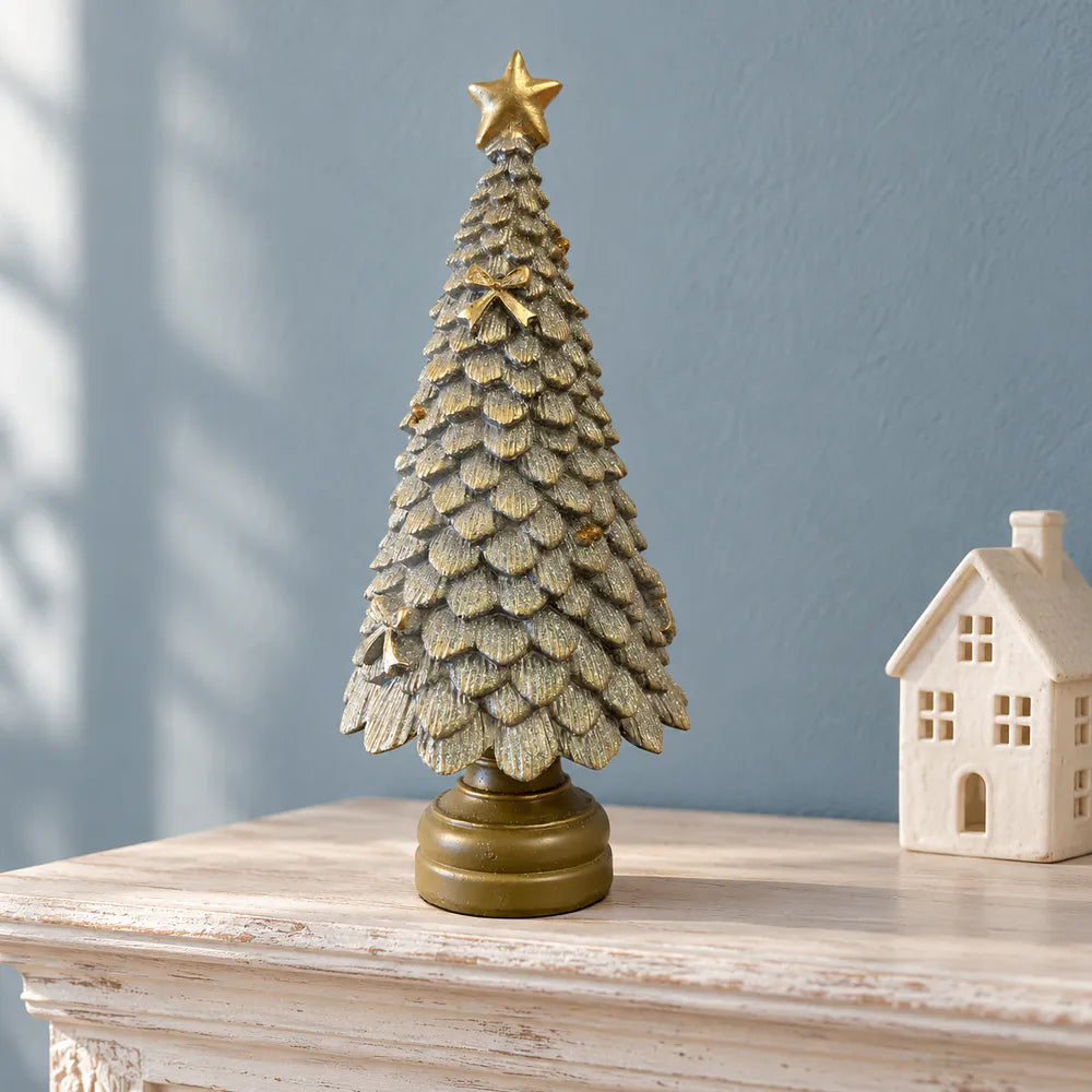 Alsaba Home - Deko-Tannenbaum aus Polyresin mit Stern
