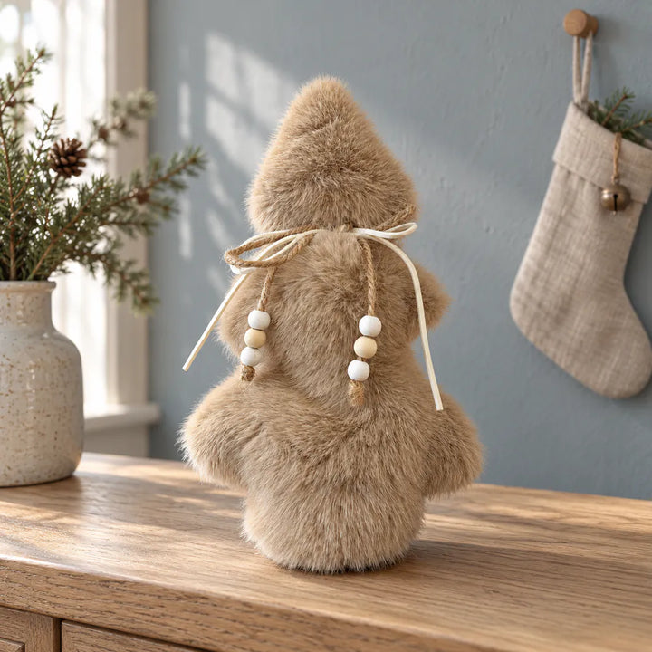 Alsaba Home - Plüsch-Tannenbaum mit Holzperlen