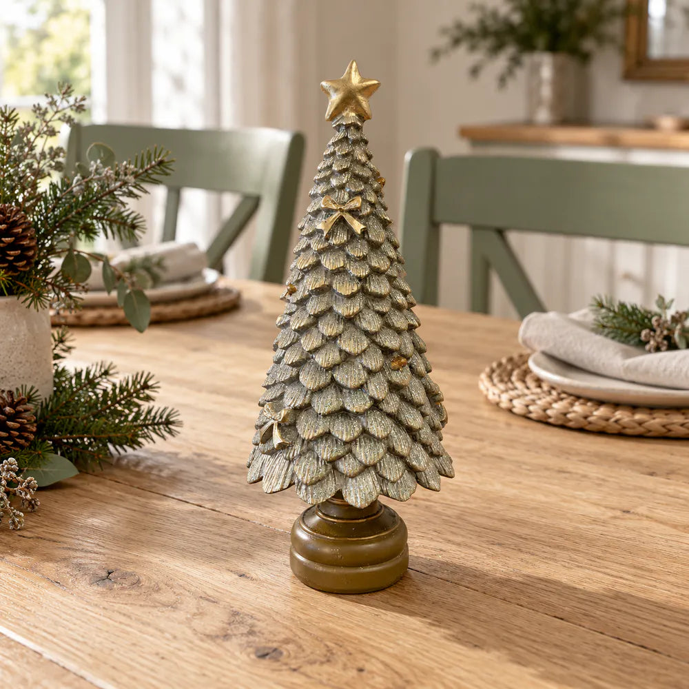 Alsaba Home - Deko-Tannenbaum aus Polyresin mit Stern