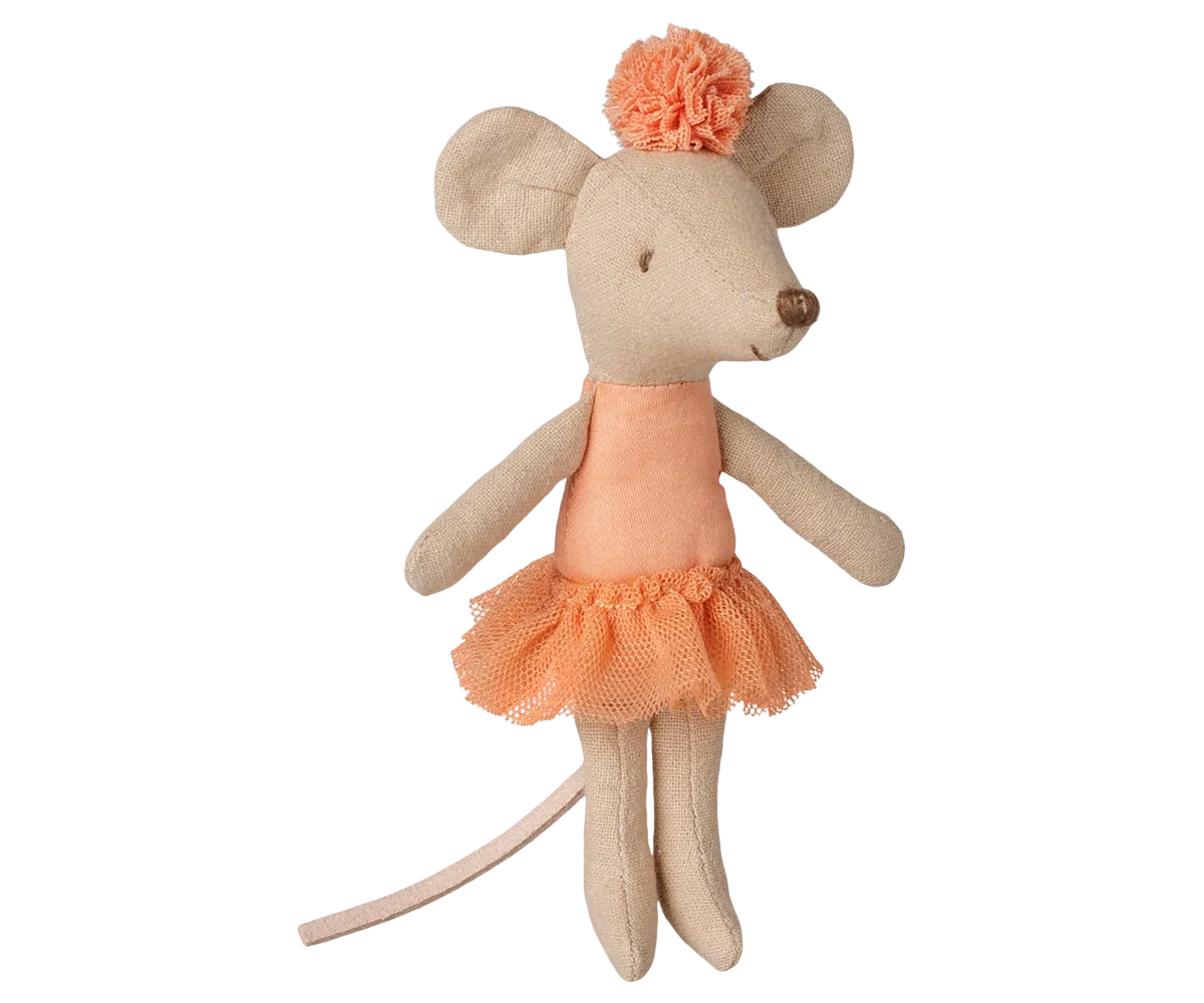 Maileg - Ballerina Maus, kleine Schwester - Aprikose