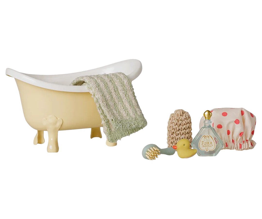 Maileg - Badewannen-Set, Maus - Gelb