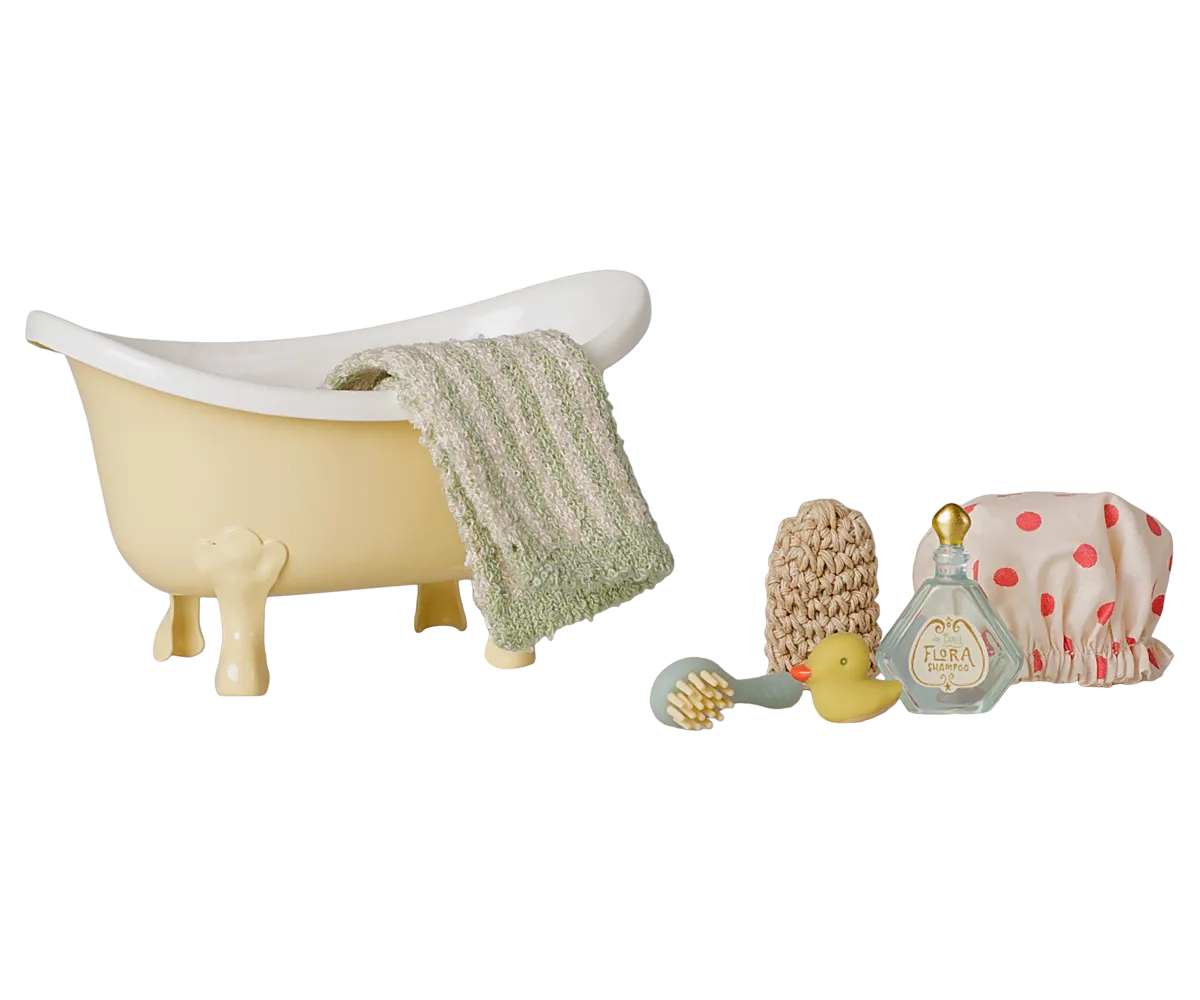 Maileg - Badewannen-Set, Maus - Gelb