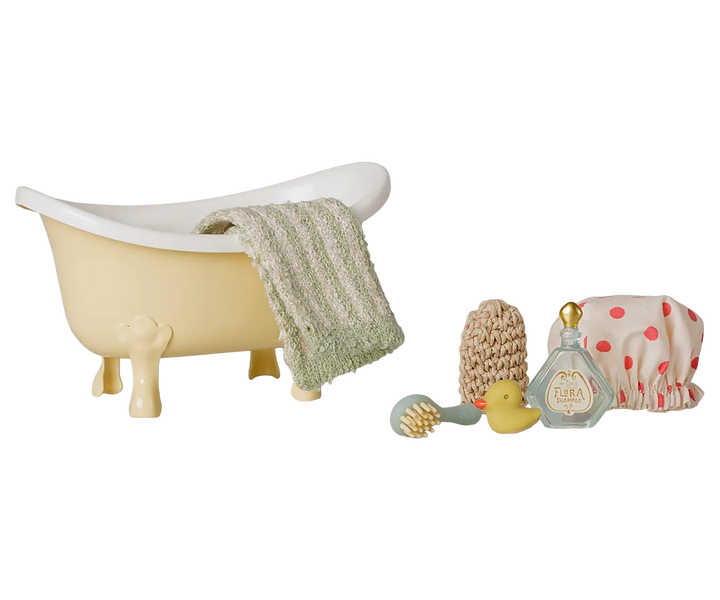 Maileg - Badewannen-Set, Maus - Gelb