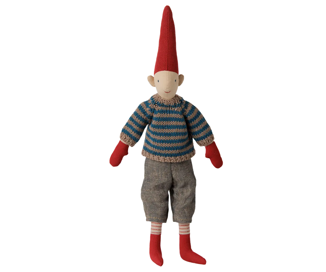 Maileg - Pixy, Size 2 - Boy - Striped knitted sweater