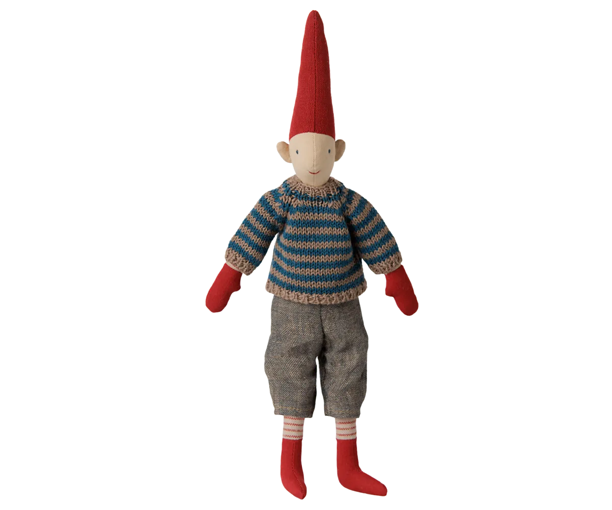 Maileg - Pixy, Size 2 - Boy - Striped knitted sweater