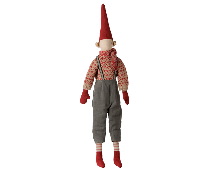 Maileg - Pixy, Größe 4 - Junge - Gestrickter Pullover und Schal