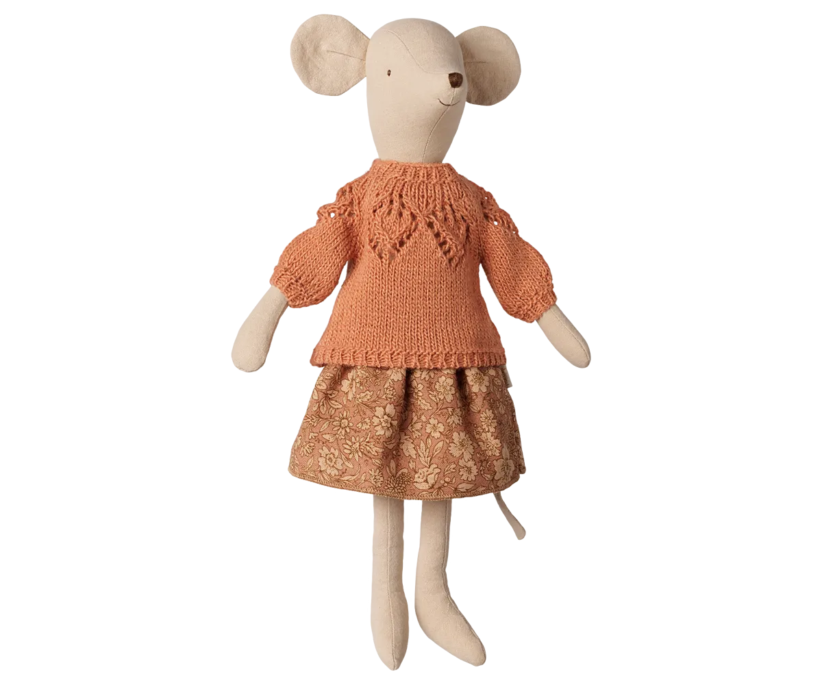 Maileg - Rock und gestrickter Pullover - Mittelgroße Maus