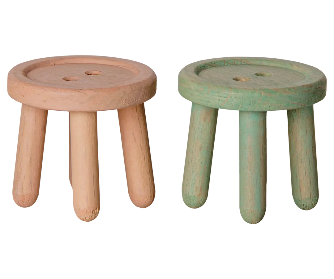 Maileg - Hocker-Set, Maus - Hellrosa/Helles Mint