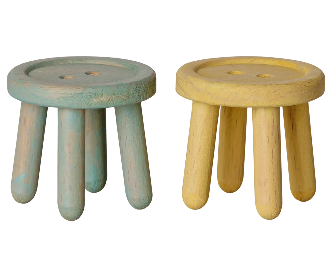 Maileg - Hocker-Set, Maus - Mint/Hellgelb