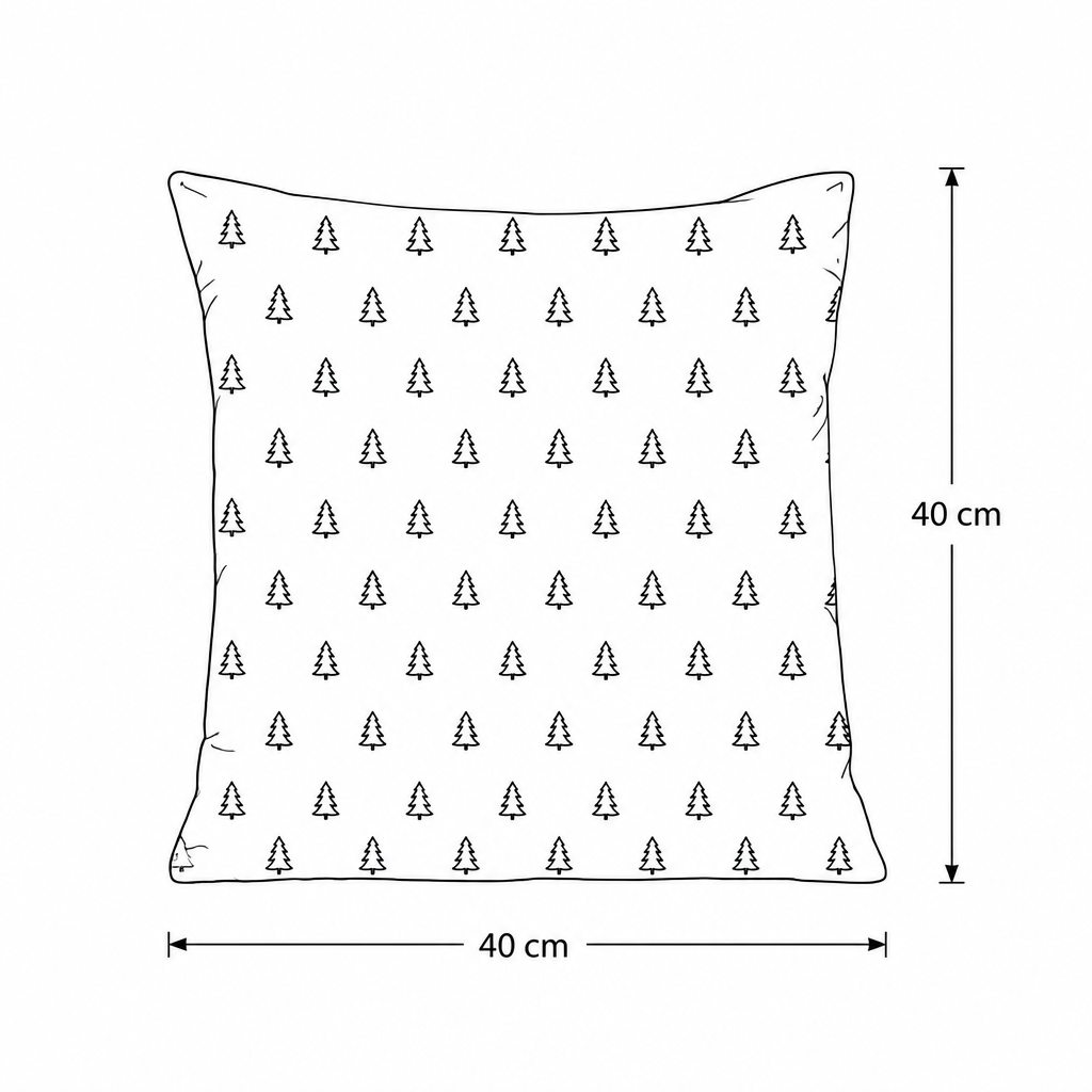 Eulenschnitt Kissen Tannen 40x40 – Hygge für Dein Sofa – Alsaba