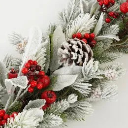Mica Decorations Weihnachtsgirlande Verschneite Grün