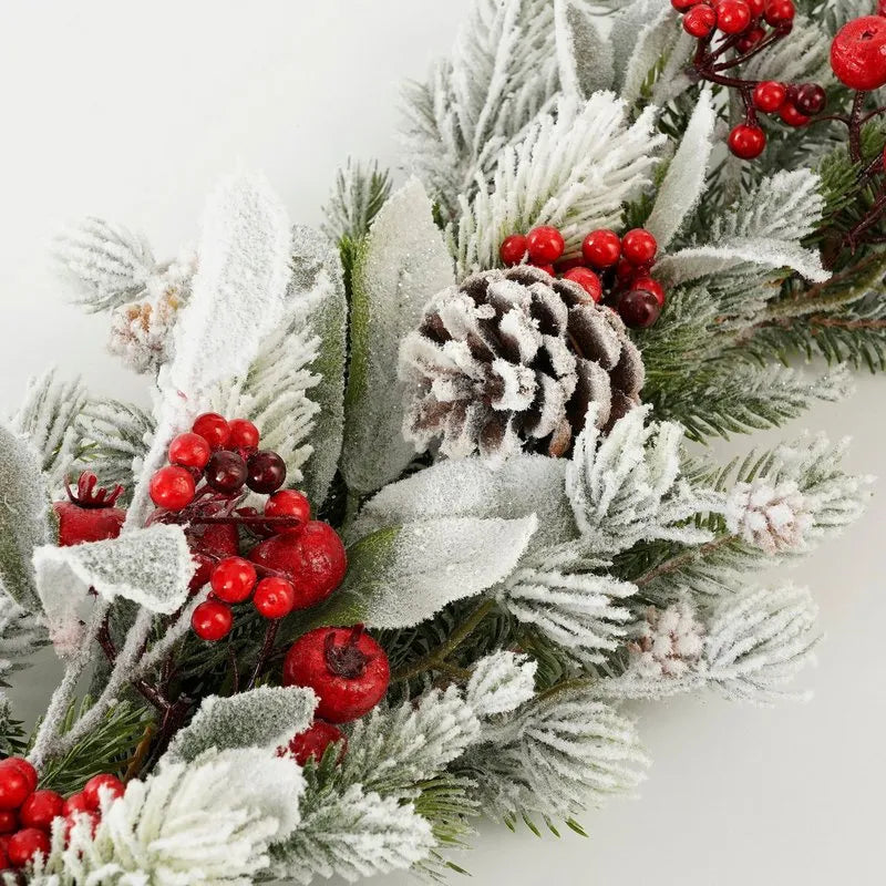 Mica Decorations Weihnachtsgirlande Verschneite Grün