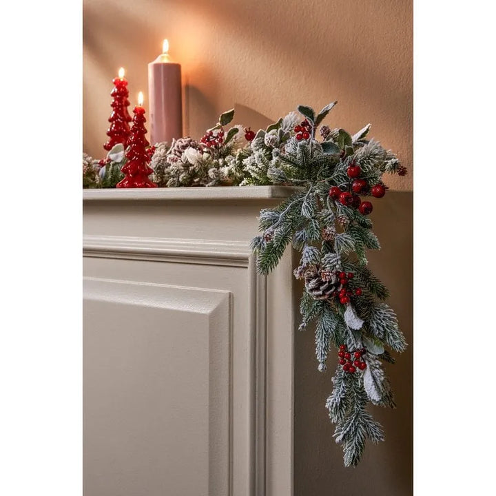 Mica Decorations Weihnachtsgirlande Verschneite Grün
