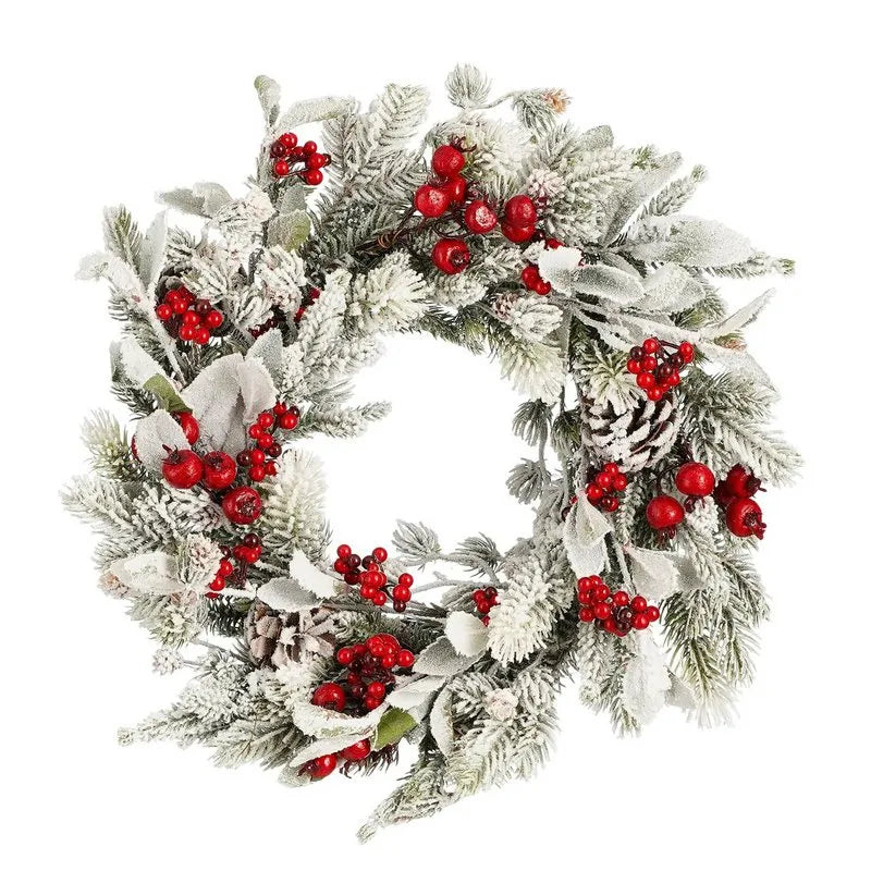 Mica Decorations Türkranz Verschneiter Belfort Grün