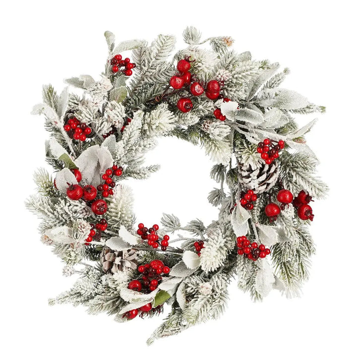 Mica Decorations Türkranz Verschneiter Belfort Grün