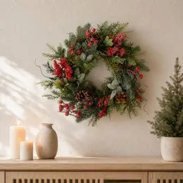 Mica Decorations Dekokranz Künstlicher Beeren Rot