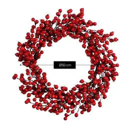 Mica Decorations Dekokranz Weihnachtskranz Rot 50 cm