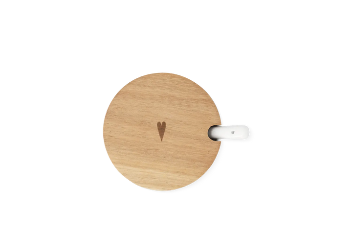 Räder Porzellandose mit Holzdeckel und Löffel