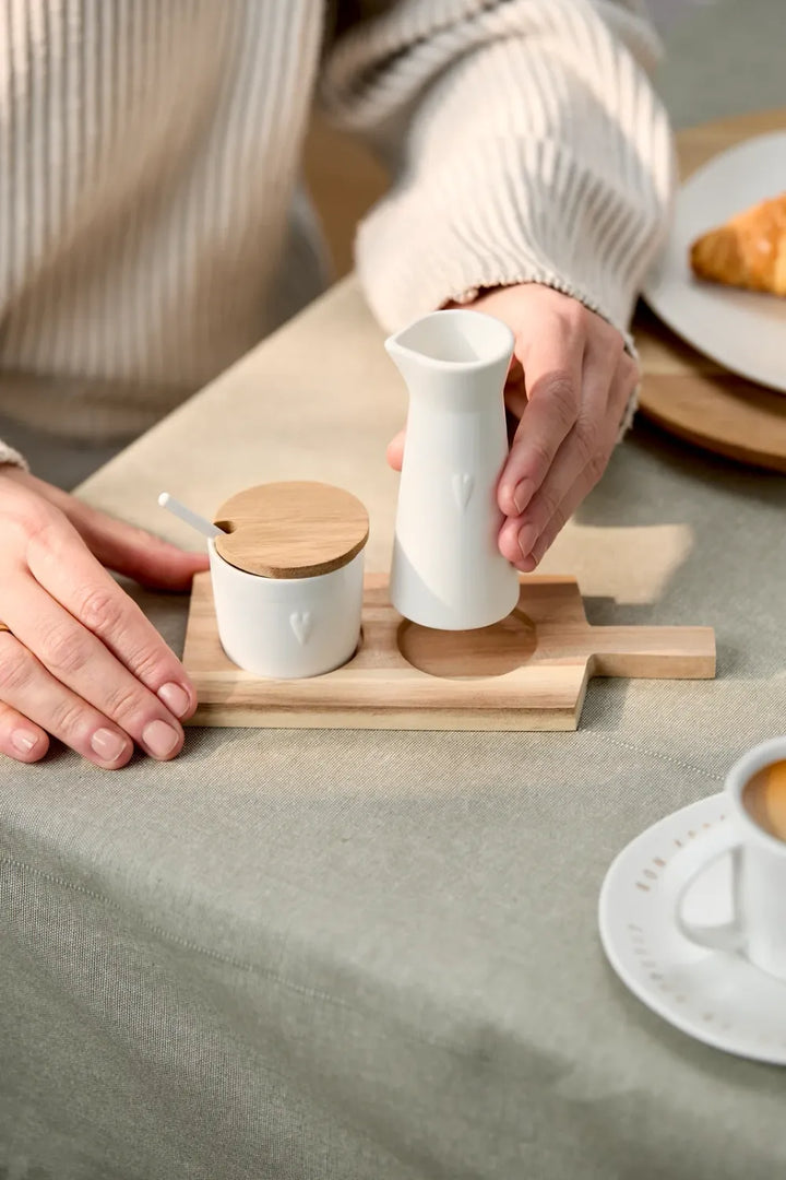 Räder Milchkännchen Zucker Milchset Freunde Weiß