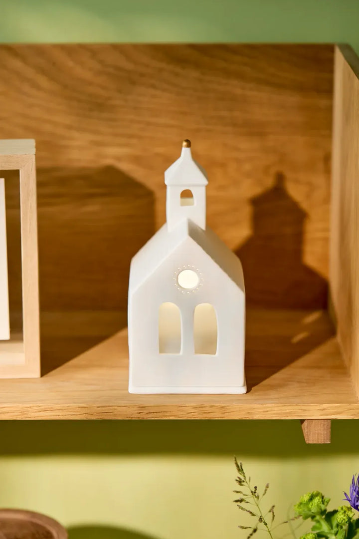 Räder Lichthaus Kapelle Porzellan Weiß 14,8 cm
