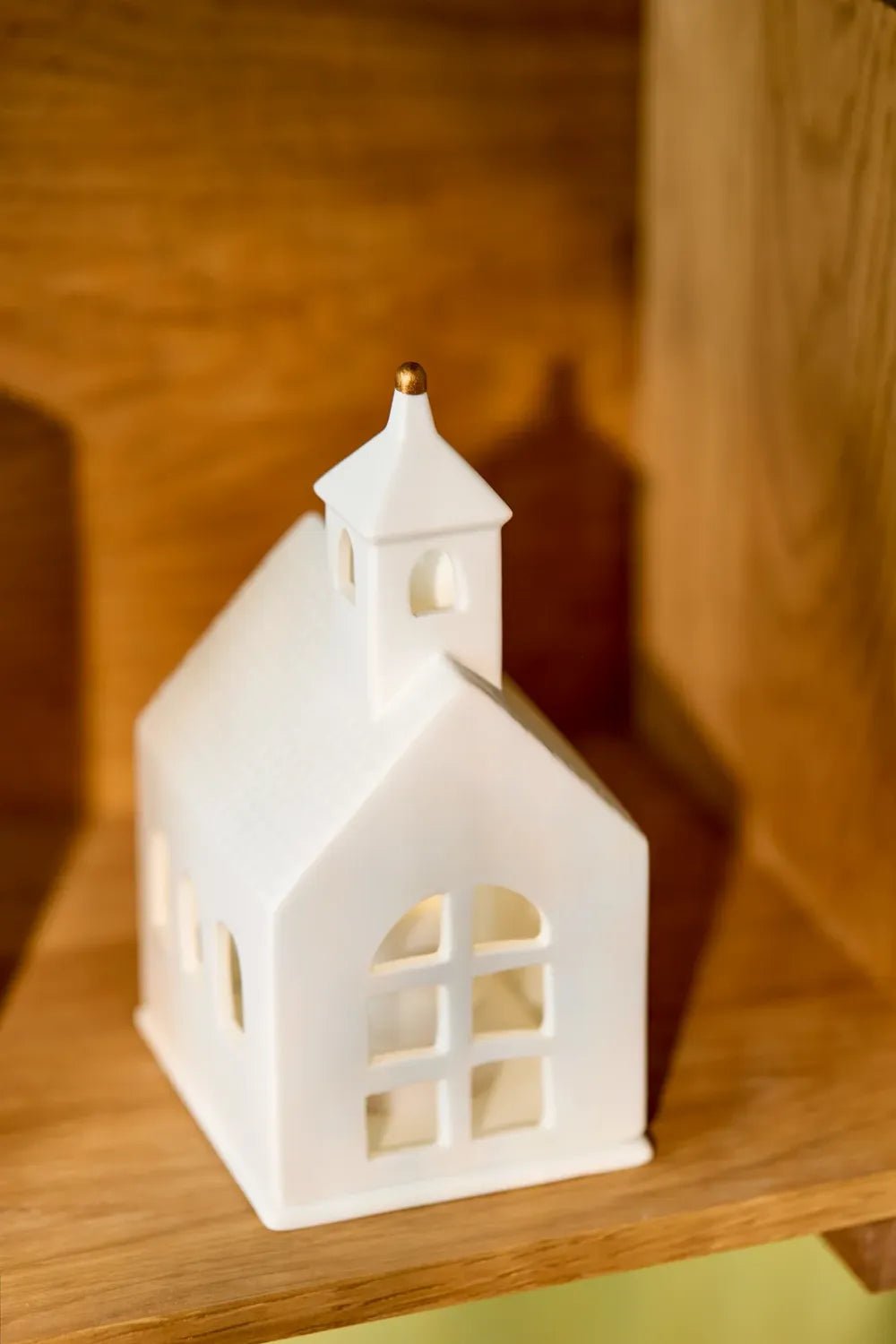 Räder Lichthaus Kapelle Porzellan Weiß 14,8 cm