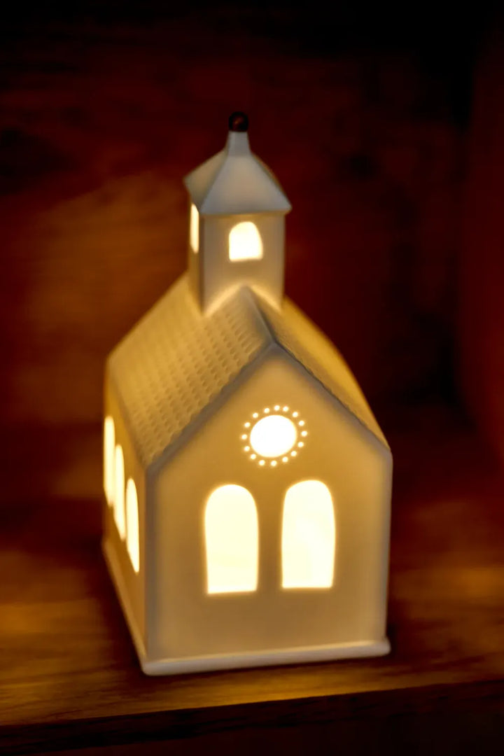 Räder Lichthaus Kapelle Porzellan Weiß 14,8 cm