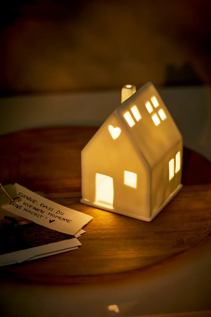 Räder Lichthaus Porzellan Liebe Zuhause Weiß 10,2 cm