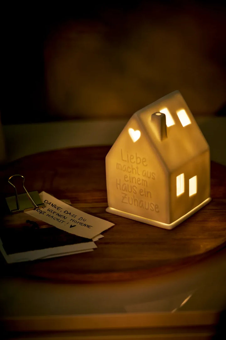 Räder Lichthaus Porzellan Liebe Zuhause Weiß 10,2 cm