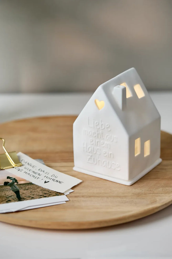 Räder Lichthaus Porzellan Liebe Zuhause Weiß 10,2 cm