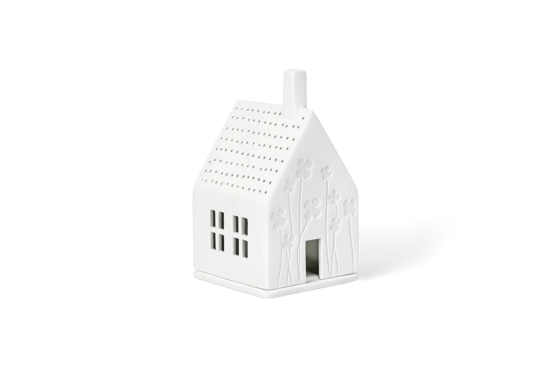 Räder Lichthaus Porzellan Tritt Glück Weiß 13 cm