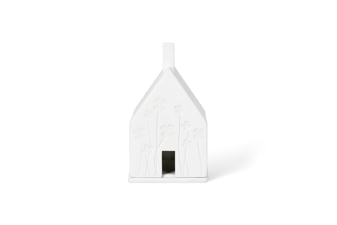Räder Lichthaus Porzellan Tritt Glück Weiß 13 cm