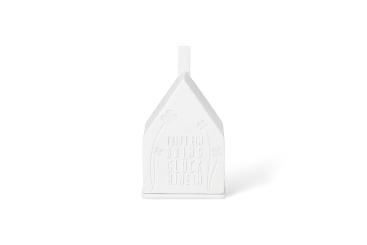 Räder Lichthaus Porzellan Tritt Glück Weiß 13 cm