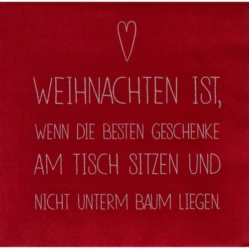 Räder Serviette Geschenke Rot 33,00 cm