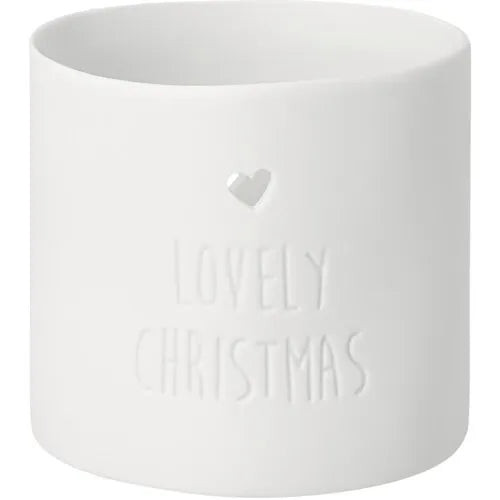 Räder Teelichthalter Keramik Lovely Christmas Weiß