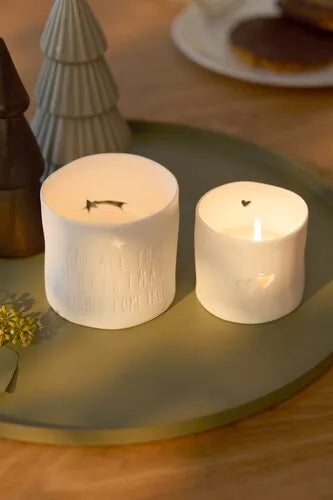 Räder Teelichthalter Keramik Lovely Christmas Weiß