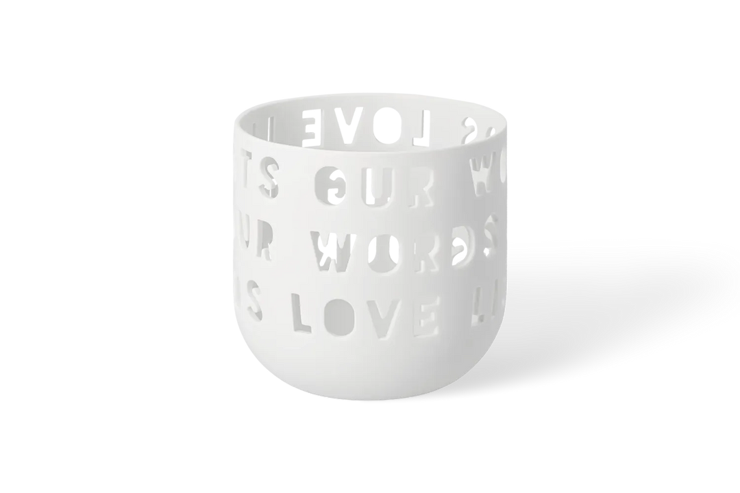 Räder Teelichthalter Love Porzellan Weiß 10,20 cm