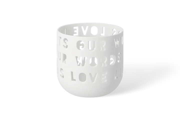 Räder Teelichthalter Love Porzellan Weiß 10,20 cm