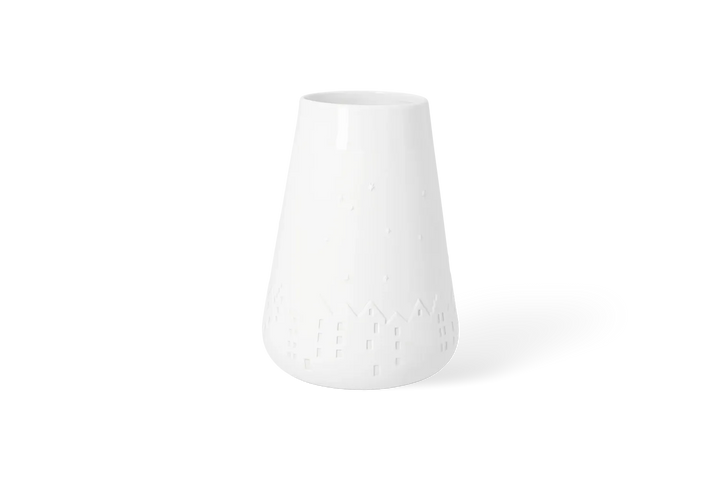 Räder Vase Porzellanvase Poesie Winterstadt Weiß