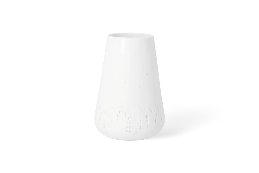 Räder Vase Porzellanvase Poesie Winterstadt Weiß